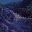 Greenland River and Waterfall Painting